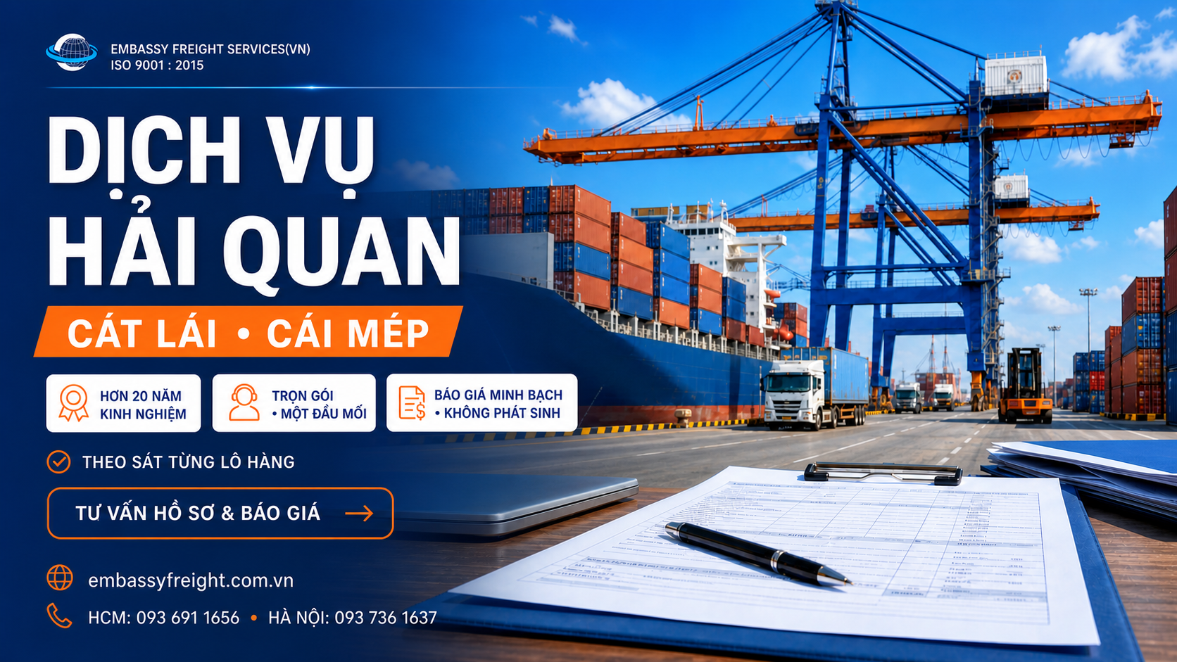 Dịch Vụ Hải Quan Cát Lái – Cái Mép | Embassy Freight