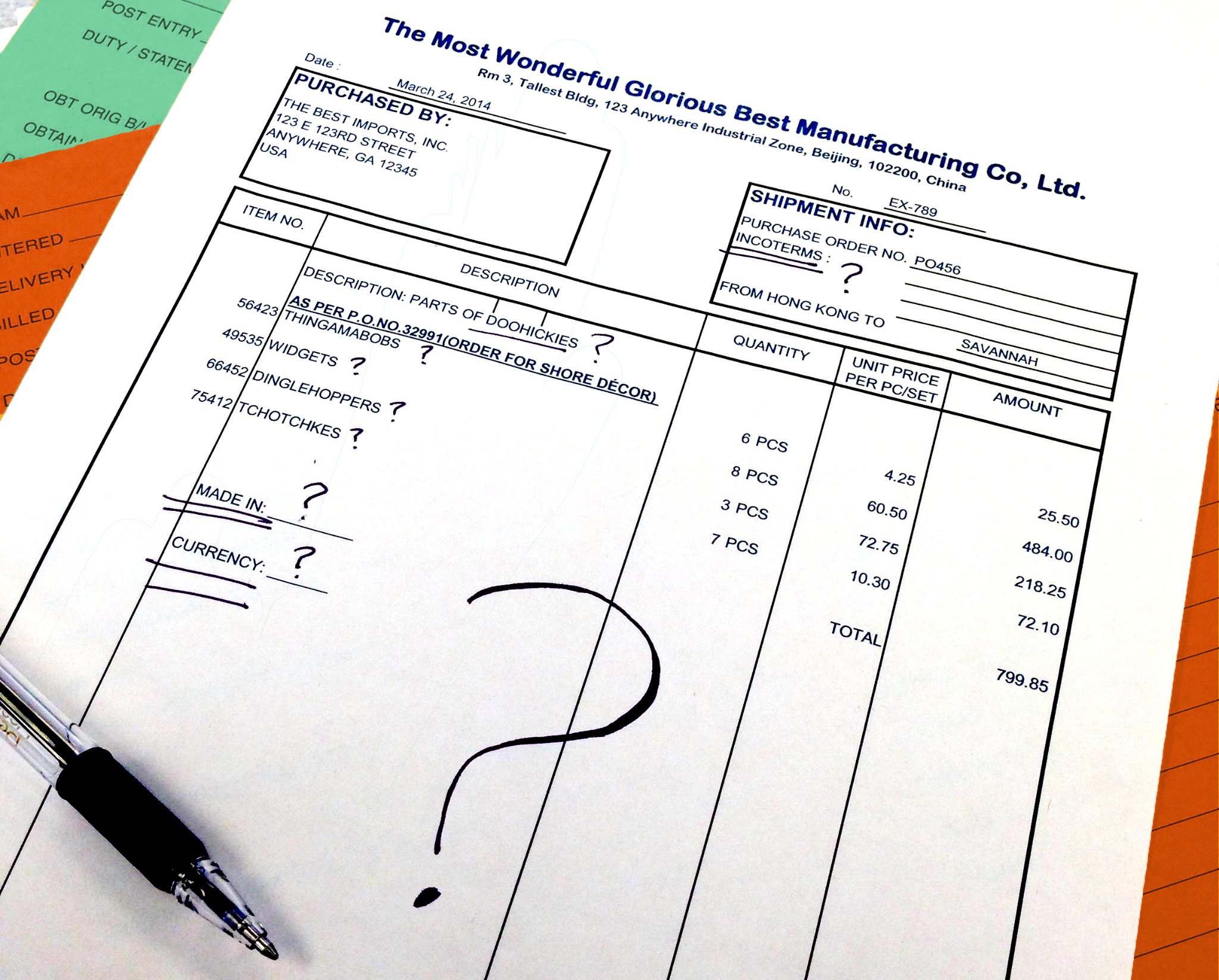 Những Sai Sót Trên Commercial Invoice Khiến Hàng Bị Giữ